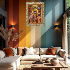 Jai Jagannath Digital Print Photo 6.7x8.7 inches - Vibrant Religious Wall Art for Home or Office Decor.