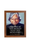 A P J Abdul Kalam & Famous Quote Brown Frame, 10x14InchesInspirational Wall Art for Office, Home DecorIdeal Spiritual Gift