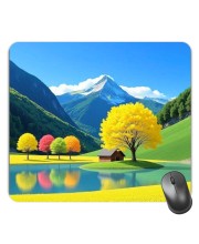 Customized Beautiful Nature View Paint Picture Sublimation Mouse Pad | 8 X 7.5 Inch | Smooth Cloth Surface | Non-Slip Rubber Base | Personalized Mousepad for Laptop & Desktop (F17188)