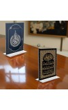 Islamic Allah Acrylic T-Style Photo Stand, Compact and Stylish Spiritual Display, easily change 2 photos (Pack of 1)