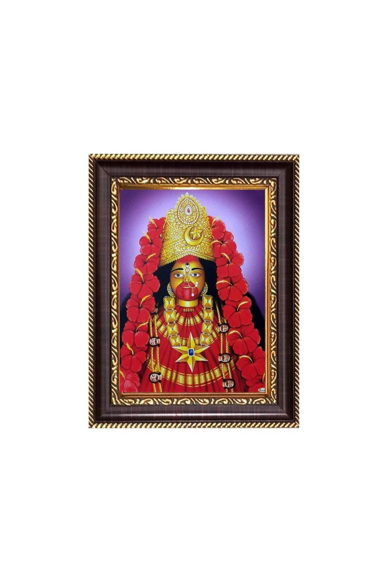 Sri Maa Kali Digital Print Photo 6.7x8.7 inches - Vibrant Religious Wall Art for Home, Office and Temple Decor.