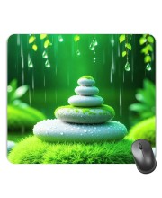 Customized Stone Balance Picture Sublimation Mouse Pad | 8 X 7.5 Inch | Smooth Cloth Surface | Non-Slip Rubber Base | Personalized Mousepad for Laptop & Desktop (F17267)