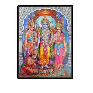 Ram Darbar Laminated Photo - 5x7 Inches, Divine Blessings for Home & Office and Temple Decoration Ram Darbar Laminated Photo - 5x7 Inches, Divine Blessings for Home & Office and Temple Decoration
