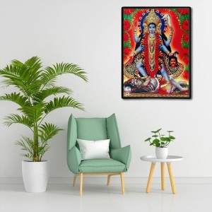 Maa Kali Laminated Photo (13x15 Inches) Divine Blessings for Home & Office and Temple Decoration