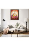 Ganesh Laminated Photo - 5x7 Inches, Divine Blessings for Home & Office and Temple Decoration