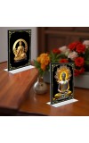 Buddha Acrylic T-Style Photo Stand - 5x7 Inches, Compact and Stylish Spiritual Display, easily change 2 photos (Pack of 1)