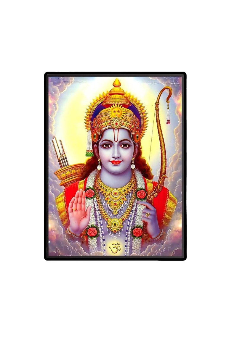 Ram Laminated Photo - 5x7 Inches, Divine Blessings for Home & Office and Temple Decoration