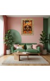 Divine Krishna Digital Print Photo 10.7x12.7 inches (I6096) - Vibrant Religious Wall Art for Home or Office Decor.