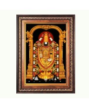 Sri Venkateswara Swamy Color Photo 10x14 Inch - Vibrant Religious Wall Art for Home or Office Decor.