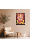 Ganesh Laminated Photo - 5x7 Inches, Divine Blessings for Home & Office and Temple Decoration