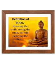 Buddha & Famous Quote Brown Frame, 12x16InchesInspirational Wall Art for Office, Home DecorIdeal Spiritual Gift