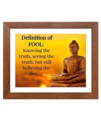 Buddha & Famous Quote Brown Frame, 10x14InchesInspirational Wall Art for Office, Home DecorIdeal Spiritual Gift