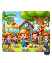 Customized Cartoon Girls and Boys Picture Sublimation Mouse Pad | 8 X 7.5 Inch | Smooth Cloth Surface | Non-Slip Rubber Base | Personalized Mousepad for Laptop & Desktop (F17400)