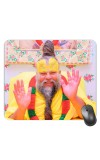 Customized Premanand Govind Sharan Guru Picture Sublimation Mouse Pad | 8 X 7.5 Inch | Smooth Cloth Surface | Non-Slip Rubber Base | Personalized Mousepad for Laptop & Desktop (F17037)