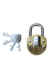 Hitech Sales Hardened Steel Padlock(HIT-Son Pro) Brass Body, and 4 Precision-Cut Keys – Heavy-Duty Lock for Home, Office, and Outdoor Use