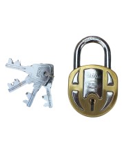 Hitech Sales Hardened Steel Padlock(HIT-Son Pro) Brass Body, and 4 Precision-Cut Keys – Heavy-Duty Lock for Home, Office, and Outdoor Use