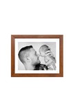 Heartwarming Father and Newborn Baby Black and White Photo | for Home, Nursery, or Gift | Timeless Family Portrait Art