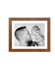 Heartwarming Father and Newborn Baby Black and White Photo | for Home, Nursery, or Gift | Timeless Family Portrait Art
