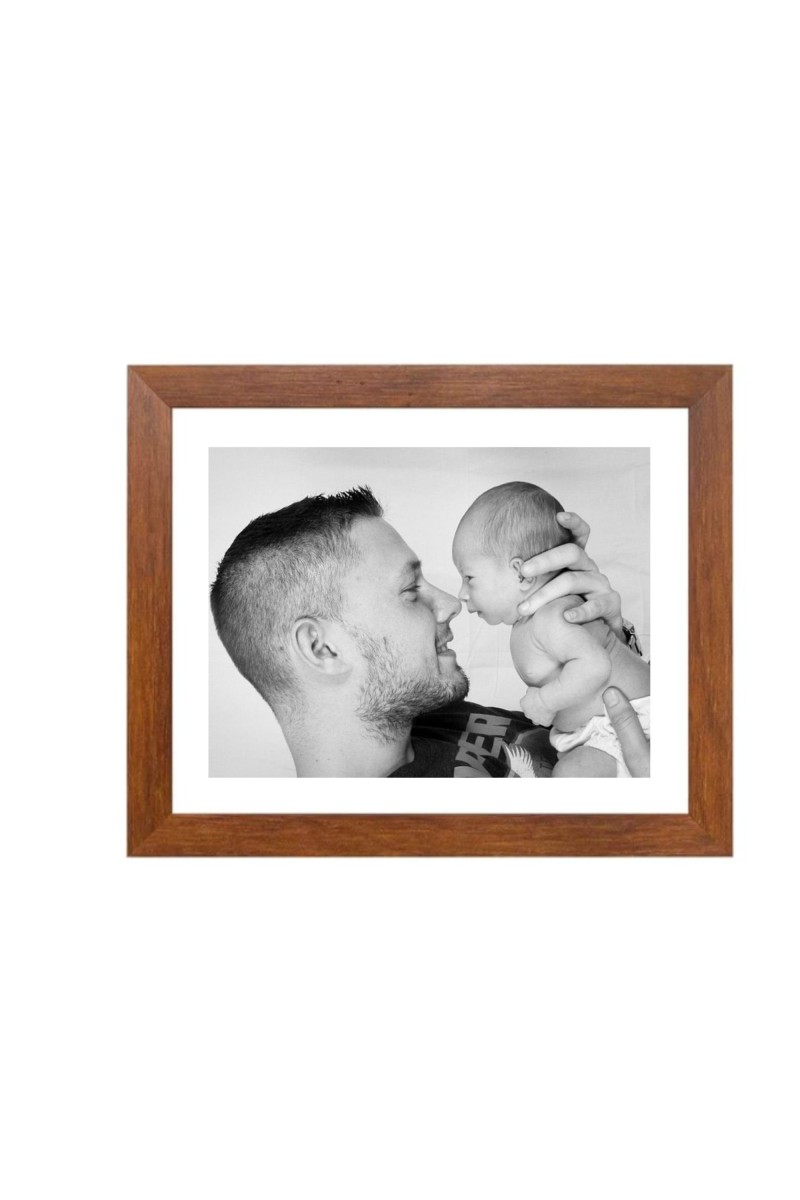 Heartwarming Father and Newborn Baby Black and White Photo | for Home, Nursery, or Gift | Timeless Family Portrait Art