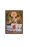 Saraswati Laminated Photo - 5x7 Inches, Divine Blessings for Home & Office and Temple Decoration