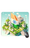 Customized Beautiful India View Picture Sublimation Mouse Pad | 8 X 7.5 Inch | Smooth Cloth Surface | Non-Slip Rubber Base | Personalized Mousepad for Laptop & Desktop (F17389)