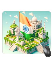 Customized Beautiful India View Picture Sublimation Mouse Pad | 8 X 7.5 Inch | Smooth Cloth Surface | Non-Slip Rubber Base | Personalized Mousepad for Laptop & Desktop (F17389)