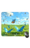 Customized Beautiful Butterflies Picture Sublimation Mouse Pad | 8 X 7.5 Inch | Smooth Cloth Surface | Non-Slip Rubber Base | Personalized Mousepad for Laptop & Desktop (F17151)