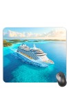 Customized Luxurious Cruise Picture Sublimation Mouse Pad | 8 X 7.5 Inch | Smooth Cloth Surface | Non-Slip Rubber Base | Personalized Mousepad for Laptop & Desktop (F17163)