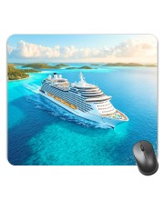 Customized Luxurious Cruise Picture Sublimation Mouse Pad | 8 X 7.5 Inch | Smooth Cloth Surface | Non-Slip Rubber Base | Personalized Mousepad for Laptop & Desktop (F17163)