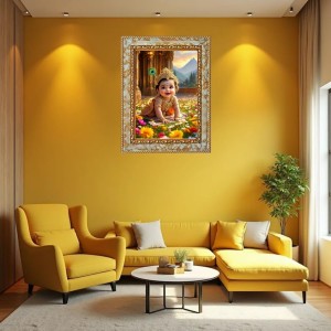 Baby Krishna Digital Print Photo 6.7x8.7 inches - Vibrant Religious Wall Art for Home or Office Decor. Baby Krishna Digital Print Photo 6.7x8.7 inches - Vibrant Religious Wall Art for Home or Office Decor.