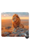 Customized Wild Lion Picture Sublimation Mouse Pad | 8 X 7.5 Inch | Smooth Cloth Surface | Non-Slip Rubber Base | Personalized Mousepad for Laptop & Desktop (F17107)