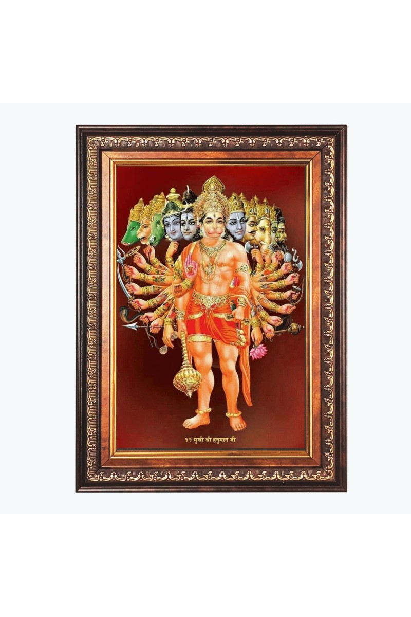Sri Hanuman Color Photo 10x14 Inch - Vibrant Religious Wall Art for Home or Office Decor.