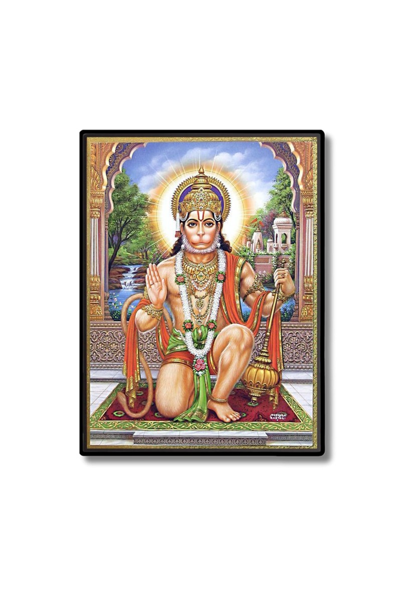 Sri Hanuman Laminated Photo (13x15 Inches) Divine Blessings for Home & Office and Temple Decoration