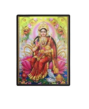 Lakshmi Laminated Photo - 5x7 Inches, Divine Blessings for Home & Office and Temple Decoration