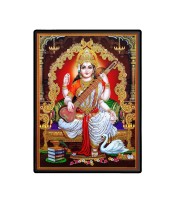 Saraswati Laminated Photo - 5x7 Inches, Divine Blessings for Home & Office and Temple Decoration