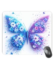 Customized Beautiful Butterfly Picture Sublimation Mouse Pad | 8 X 7.5 Inch | Smooth Cloth Surface | Non-Slip Rubber Base | Personalized Mousepad for Laptop & Desktop (F17153)