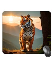 Customized Wild Tiger Picture Sublimation Mouse Pad | 8 X 7.5 Inch | Smooth Cloth Surface | Non-Slip Rubber Base | Personalized Mousepad for Laptop & Desktop (F17062)