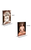 Mahavatar Babaji Acrylic T-Style Photo Stand - 11x13 Inches, Compact and Stylish Spiritual Display, easily change 2 photos (Pack of 1)