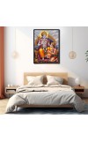 Ram Hanuman Laminated Photo - 13x15 Inches, Divine Blessings for Home & Office and Temple Decoration