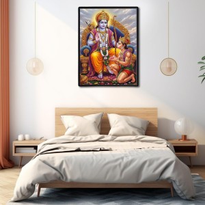 Sri Ram Hanuman Laminated Photo (7x9 Inches Without glass) Divine Blessings for Table and Walls,Home & Office and Temple Decoration Sri Ram Hanuman Laminated Photo (7x9 Inches Without glass) Divine Blessings for Table and Walls,Home & Office and Temple Decoration
