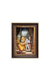 Maa Yoshada & Baby Krishna Digital Print Photo 6.7x8.7 inches - Vibrant Religious Wall Art for Home or Office Decor.