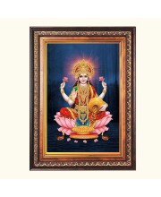Sri Laxmi Color Photo 10x14 Inch - Vibrant Religious Wall Art for Home or Office Decor.