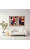 Elegant Vintage Style Wooden Photo st of 2 Frame for Wall & Table Décor – Antique Brown & Gold Finish | Suitable for Painting, Certificate, Photo, or Art Display (2, Medium)