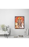 Kali Ma Ramakrishna Paramahansa and Sarada Ma Laminated Photo (13x15 Inches Without glass) Divine Blessings for Table and Walls,Home & Office and Temple Decoration