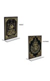 Islamic Allah Acrylic T-Style Photo Stand - 7x9 Inches, Compact and Stylish Spiritual Display, easily change 2 photos (Pack of 1)