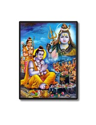 Rama Worshipped Shiva Laminated Photo - 5x7 Inches, Divine Blessings for Home & Office and Temple Decoration
