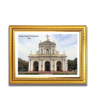 Roman Catholic Archdiocese Church Photo Frame, 10x14 Inches Beautiful Elegant Framed Wall Art of Iconic Cathedral