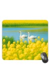 Customized Beautiful Swans Picture Sublimation Mouse Pad | 8 X 7.5 Inch | Smooth Cloth Surface | Non-Slip Rubber Base | Personalized Mousepad for Laptop & Desktop (F17242)