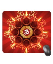 Customized Om Symbol Picture Sublimation Mouse Pad | 8 X 7.5 Inch | Smooth Cloth Surface | Non-Slip Rubber Base | Personalized Mousepad for Laptop & Desktop (F17030)