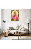 Lakshmi Laminated Photo - 5x7 Inches, Divine Blessings for Home & Office and Temple Decoration